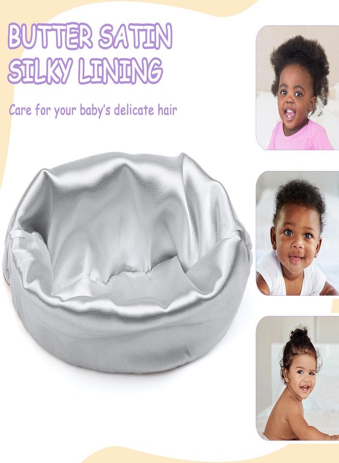 Cotwinter 6 Pcs Satin Lined Baby Newborn Hats Silk Satin Lined Beanie Toddler Hat for Hospital Infant Girls Boys 0-6 Months (Cute Color) - Image 2